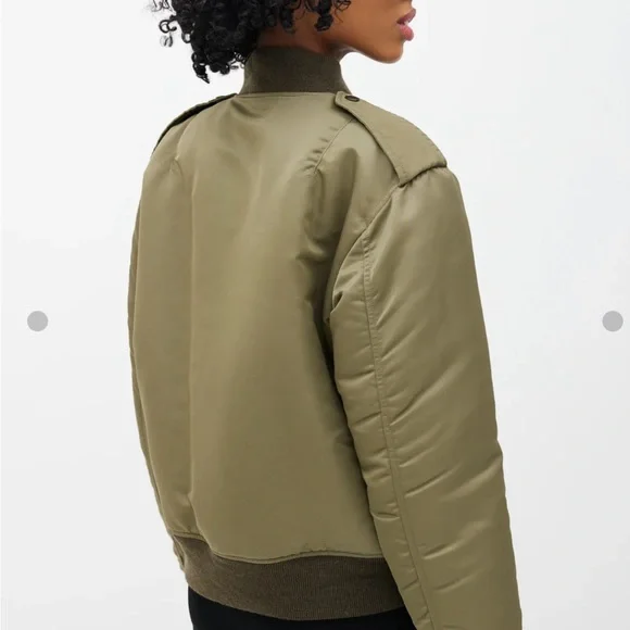 💚 Saint Laurent Green Padded Bomber Jacket - Picture 2 of 12